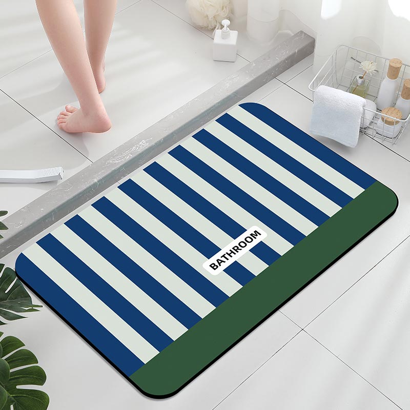 Home Center Bathroom Accessories - Kaymaz banyo paspası, çizgili yıldız koyu