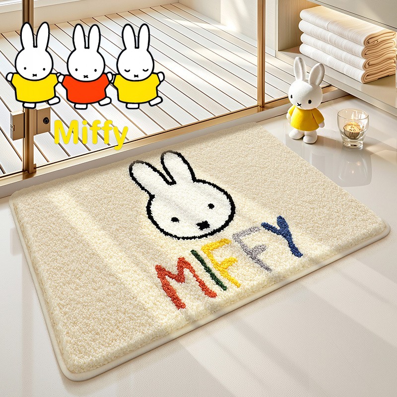 Home Edit Bathroom - Kawaii Miffy Zemin Matı Sevimli Karikatür