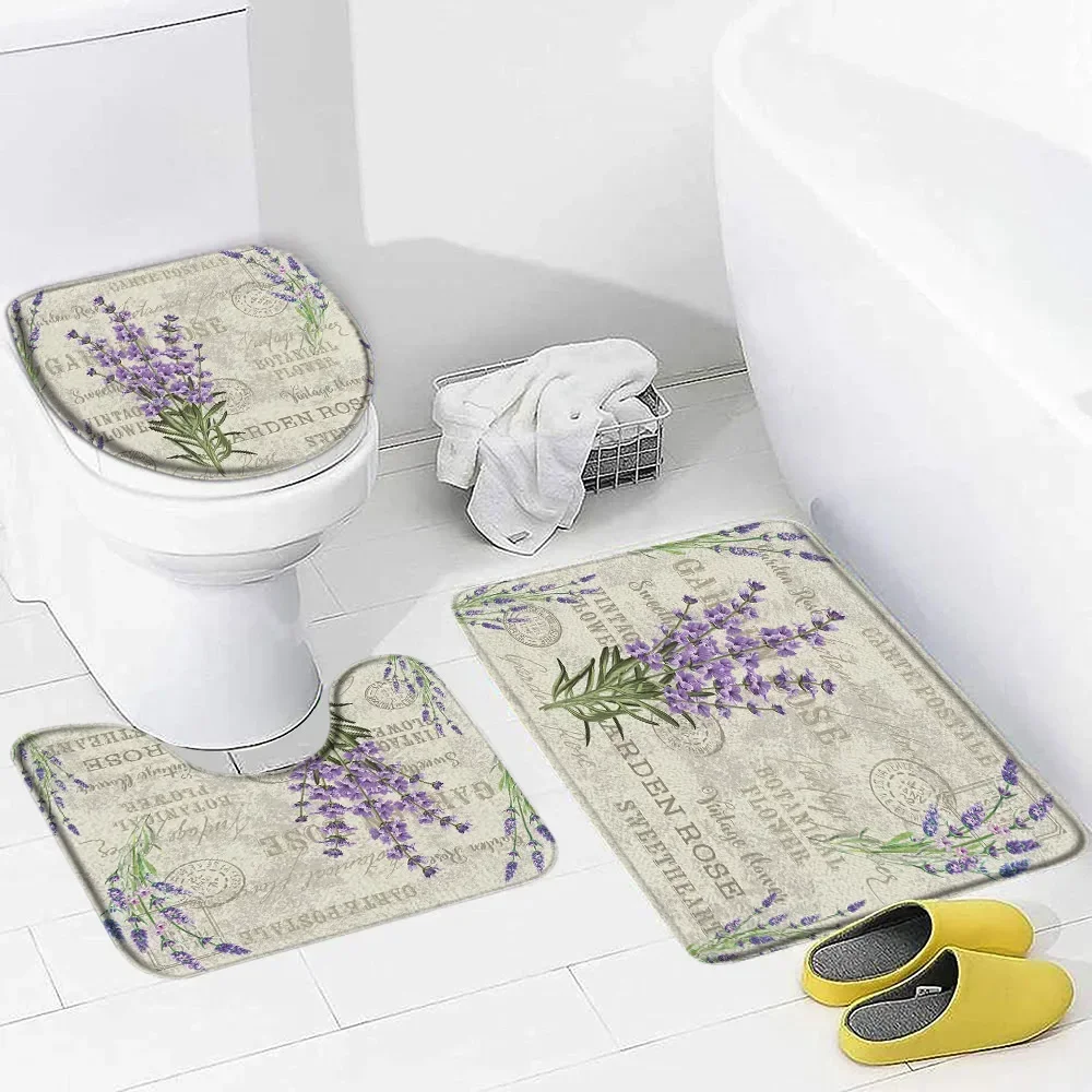 Zara Home Bathroom Mat - Mor Lavanta Banyo Paspas Seti Doğa