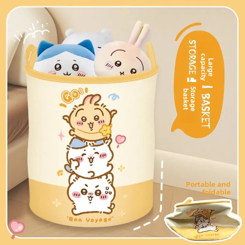 Home Edit Bathroom Organizer - Katlanabilir Çamaşır Sepeti Chiikawa Anime Sevimli