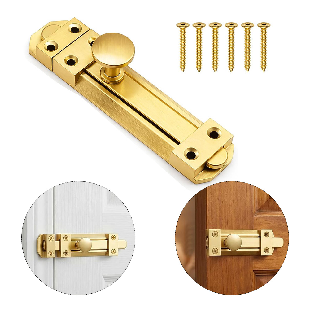 Home Bathroom Door - 5 inç katı pirinç sürgülü kapı