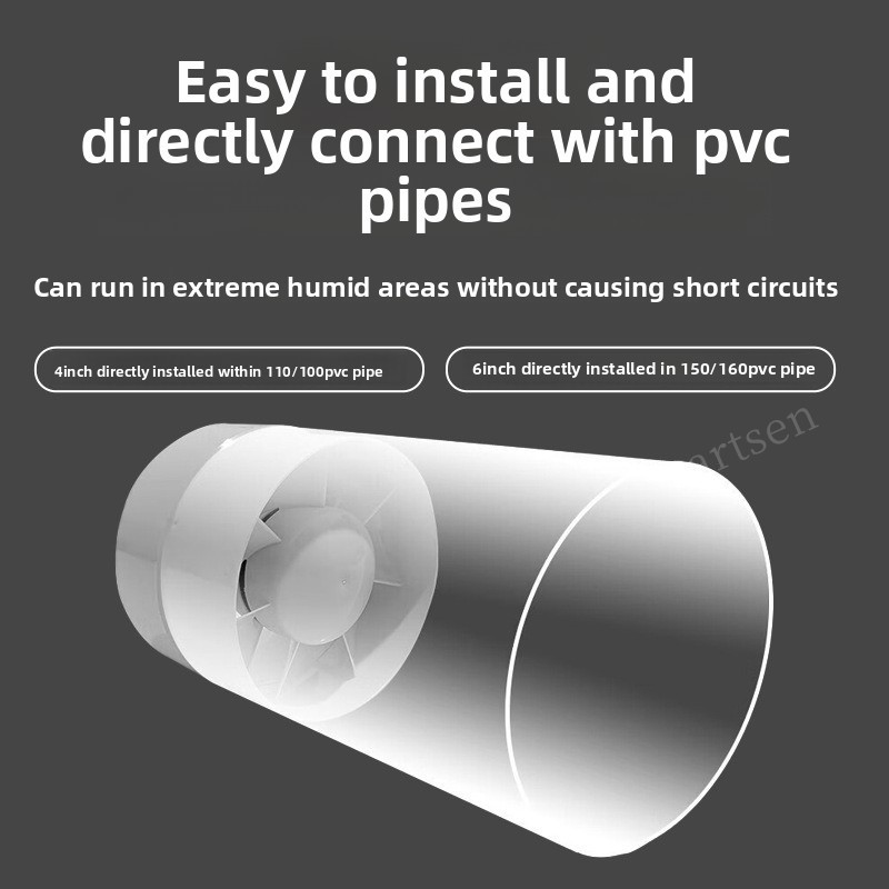 4/6 inç Inline kanal fanı hava - Home Bathroom Vent incelemesi ve fiyatı