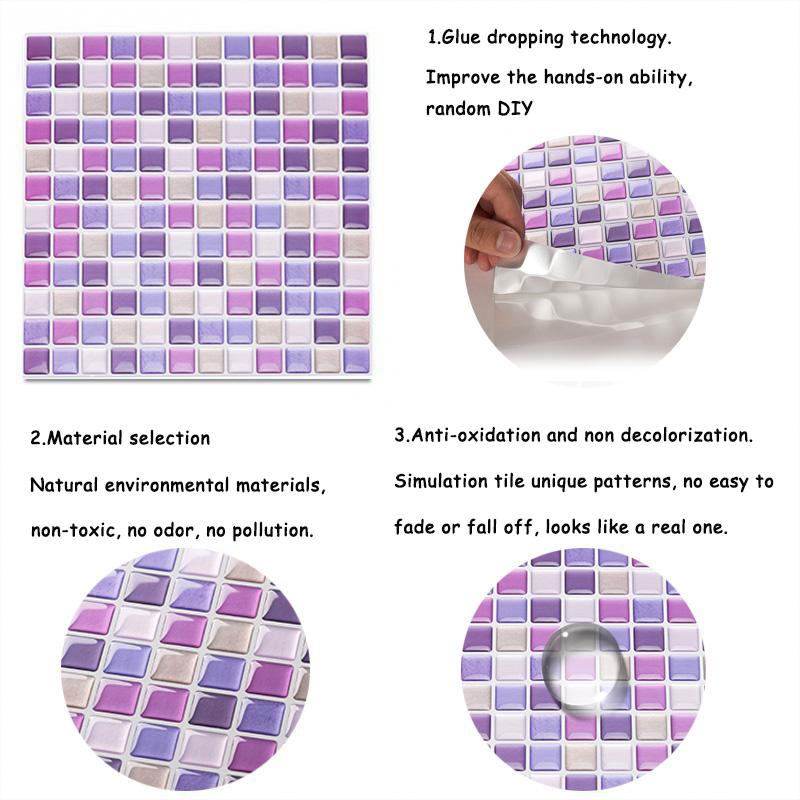 3D Mozaik Duvar Duvar Kiremit  - Home Bathroom Tiles Design incelemesi ve fiyatı