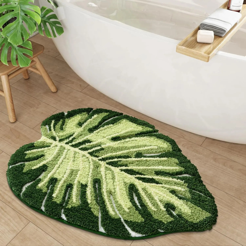 VIKAMA Küçük Taze Yeşil Yaprak - Zara Home Bathroom Mat incelemesi ve fiyatı
