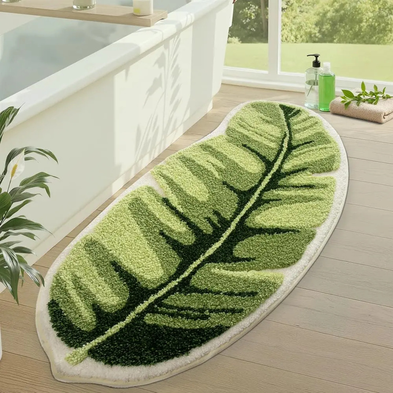 VIKAMA Küçük Taze Yeşil Yaprak - Zara Home Bathroom Mat incelemesi ve fiyatı