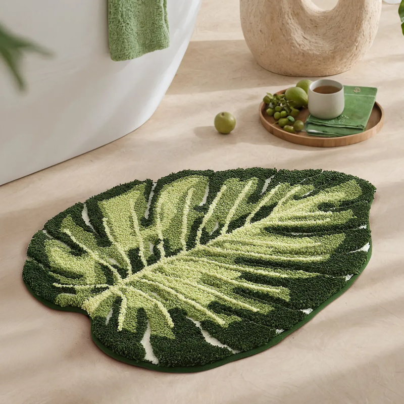 VIKAMA Küçük Taze Yeşil Yaprak - Zara Home Bathroom Mat incelemesi ve fiyatı