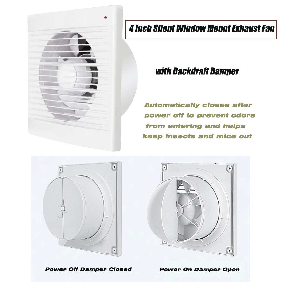 4 İnç Sessiz Pencere Tipi Egzo - Home Bathroom Vent incelemesi ve fiyatı