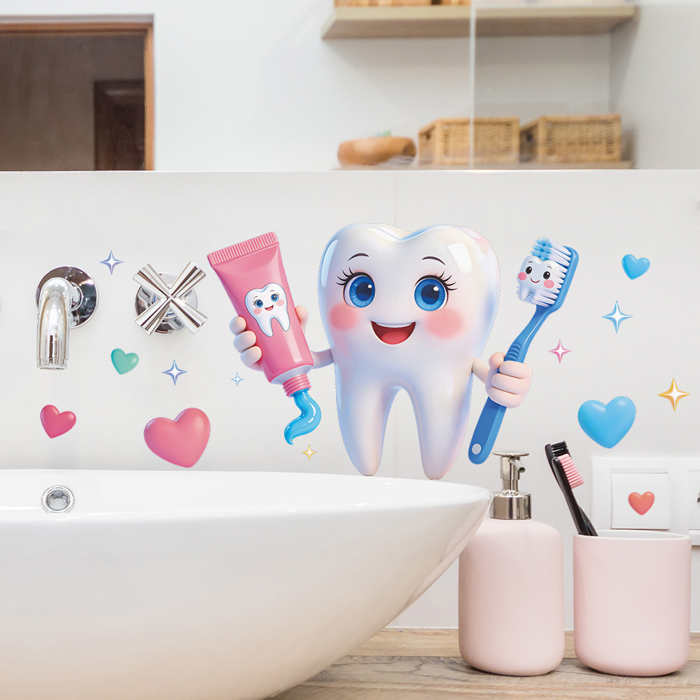 Karikatür Diş Tasarımı Duvar Ç - Jet Home Bathroom incelemesi ve fiyatı