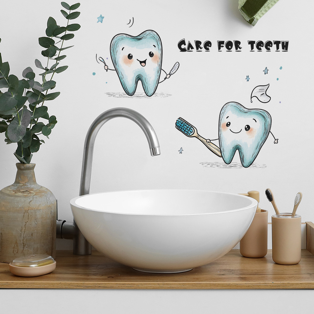 Karikatür Diş Tasarımı Duvar Ç - Jet Home Bathroom incelemesi ve fiyatı