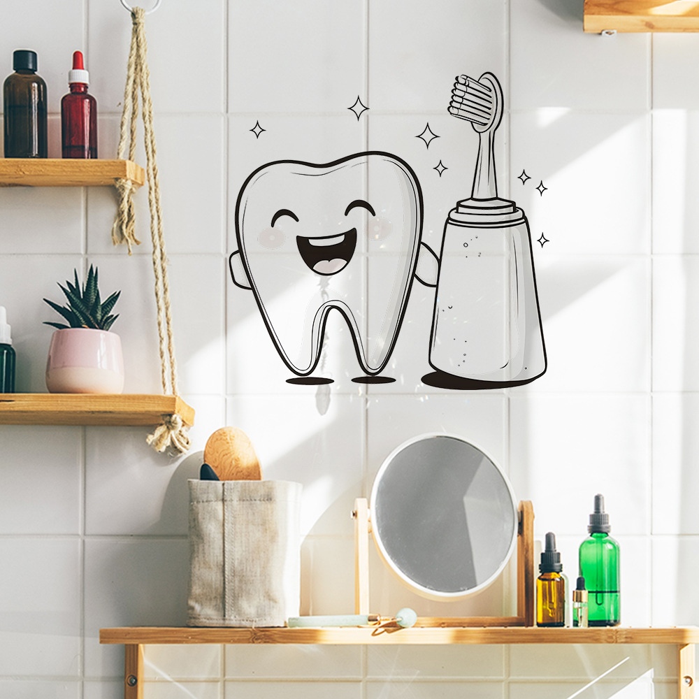 Karikatür Diş Tasarımı Duvar Ç - Jet Home Bathroom incelemesi ve fiyatı