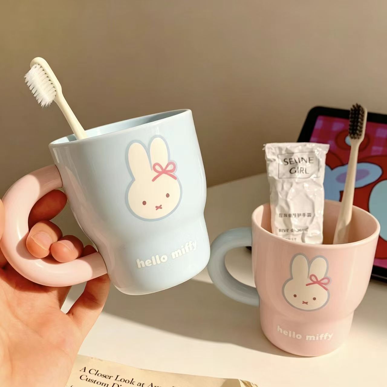 Miffy Tavşan Karikatür Desenli - Home Edit Bathroom incelemesi ve fiyatı